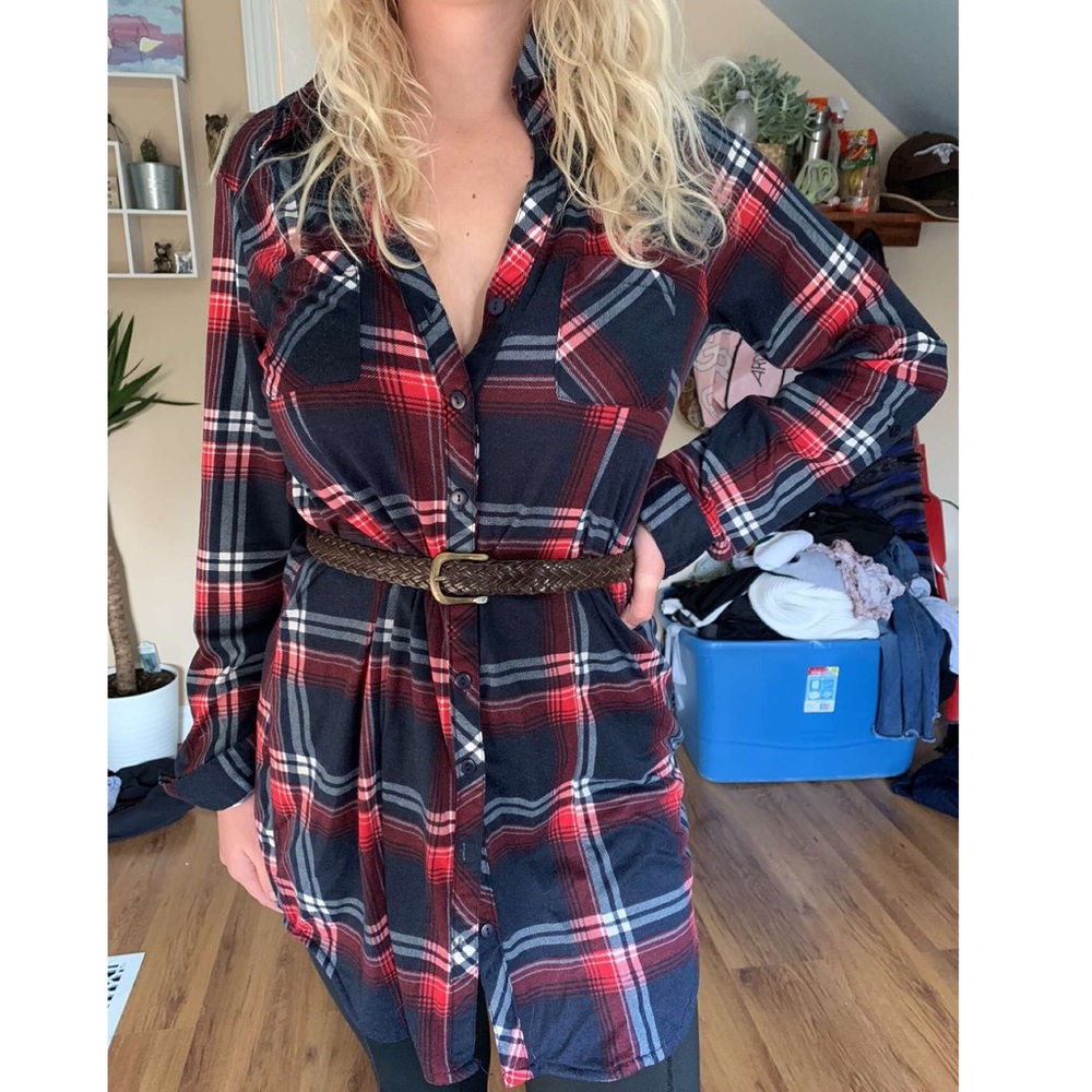Plaid shirt/dress